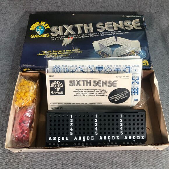 Vintage Mind Flex Games Sixth Sense Board Game 2 - 4 Players 1978 Complete - Picture 4 of 4